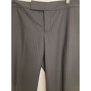 BANANA REPUBLIC Women's Dress Pants‎ 6 Black Martin Fit Wool Pinstripe 32x28